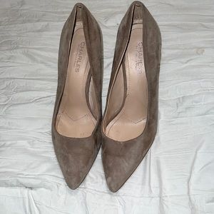 Size 8.5 faux suede stilettos